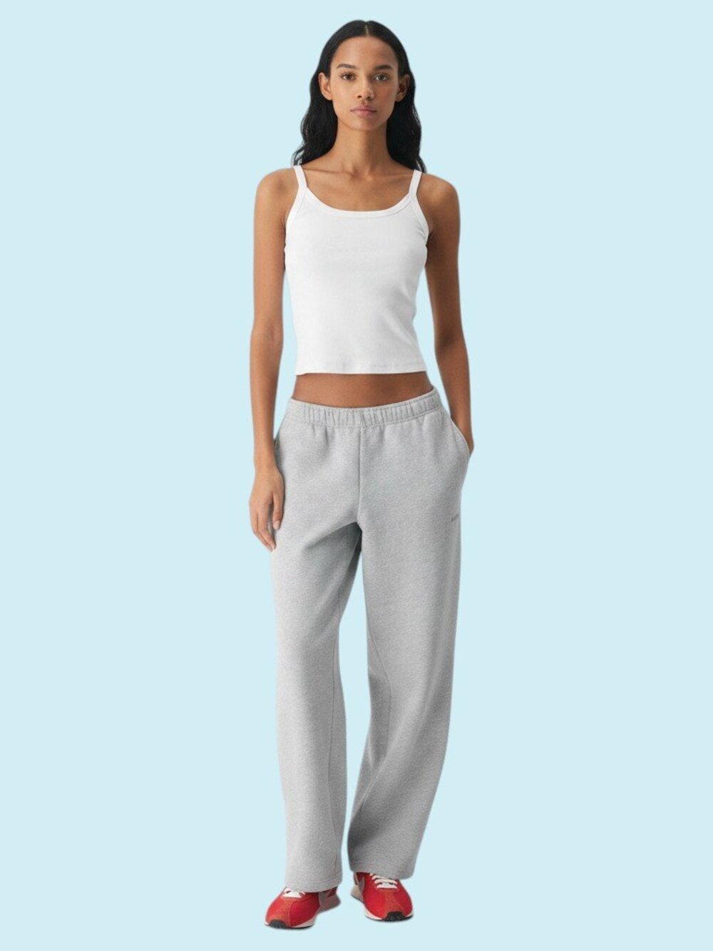 Aritzia Pants Women's Small Gray Sweatfleece Mega Fit Cozy Fleece Lounge Warm